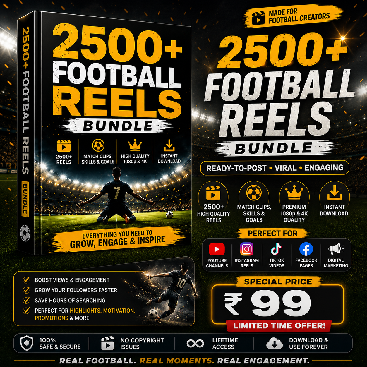 ⚽ 2000+ Football Reels Bundle