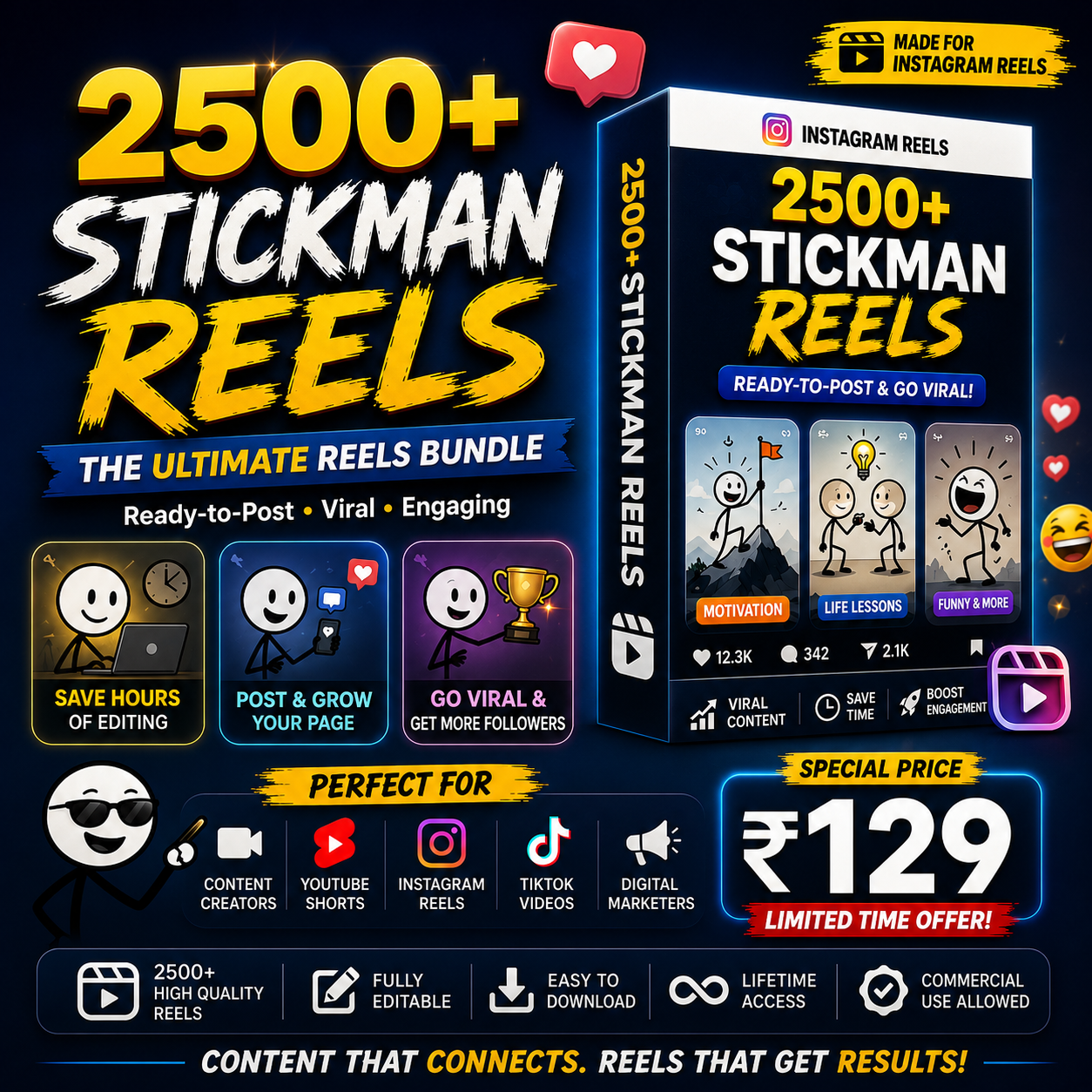 Get The 2500+ Stickman Reels Bundle Today!!