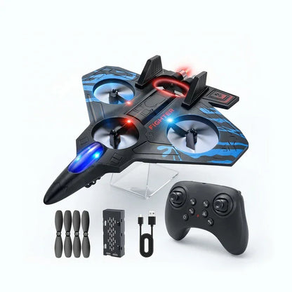 Remote Control Star Fighter Plane with LED Lights | Wireless RC Flying Toy for Kids