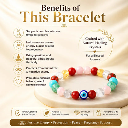 Blessed Conceive & Protection: Pregnancy Bracelet (Spiritual Support for Motherhood Journey)