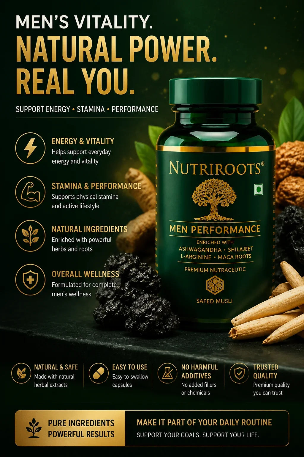 Men’s Vitality Capsules – Daily Energy, Stamina & Men’s Wellness Support