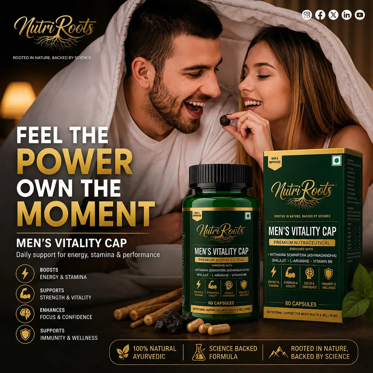 Men’s Vitality Capsules – Daily Energy, Stamina & Men’s Wellness Support