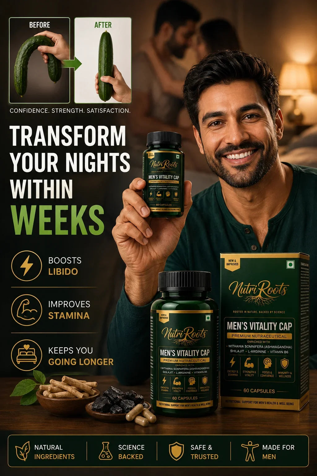 Men’s Vitality Capsules – Daily Energy, Stamina & Men’s Wellness Support