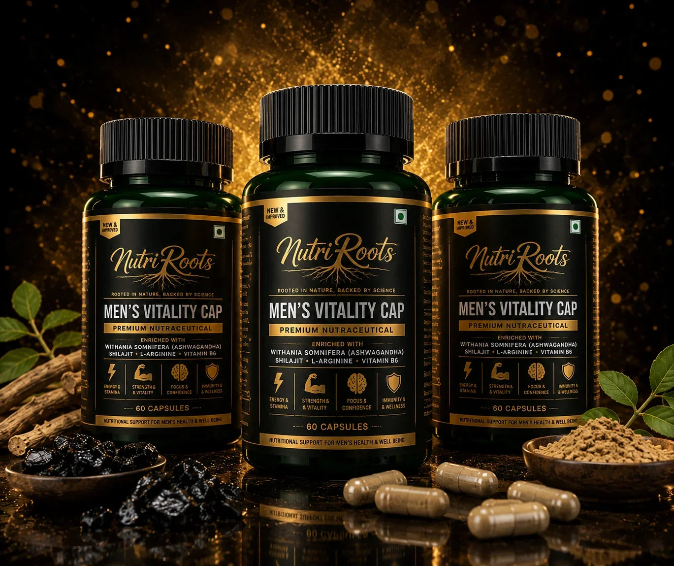Men’s Vitality Capsules – Daily Energy, Stamina & Men’s Wellness Support