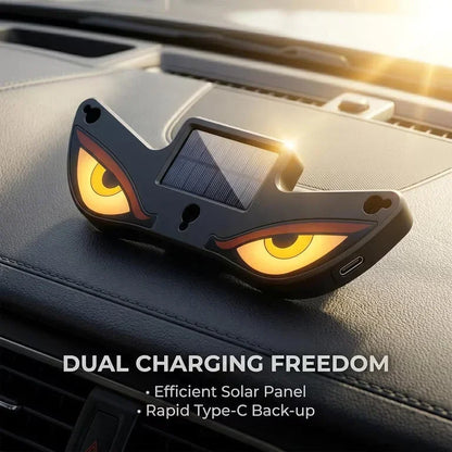 Devil Eye Car Solar LED Security Light – Stylish Anti-Theft Warning Indicator