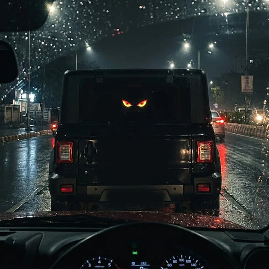 Devil Eye Car Solar LED Security Light – Stylish Anti-Theft Warning Indicator