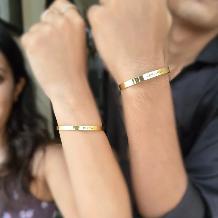 Personalised Classic Bracelet – Custom Name Jewelry Gift for Men & Women