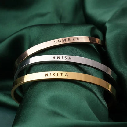 Personalised Classic Bracelet – Custom Name Jewelry Gift for Men & Women