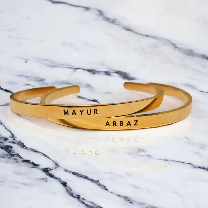 Personalised Classic Bracelet – Custom Name Jewelry Gift for Men & Women