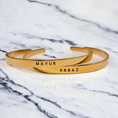 Personalised Classic Bracelet – Custom Name Jewelry Gift for Men & Women