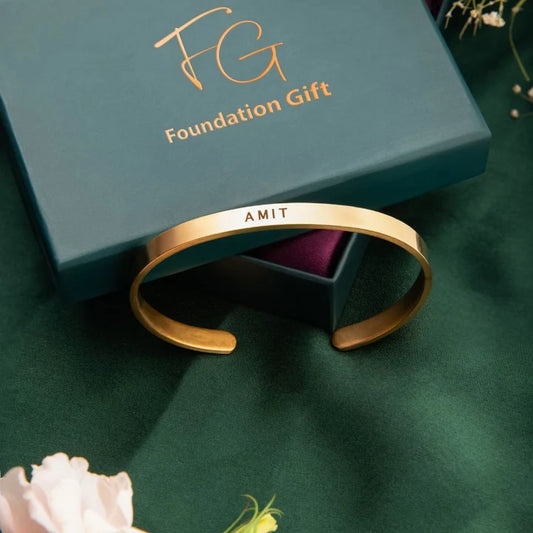Personalised Classic Bracelet – Custom Name Jewelry Gift for Men & Women