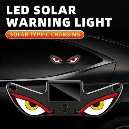 Devil Eye Car Solar LED Security Light – Stylish Anti-Theft Warning Indicator
